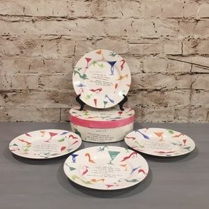 ROSANNA Pinkini Martini Salad Plates Box Set